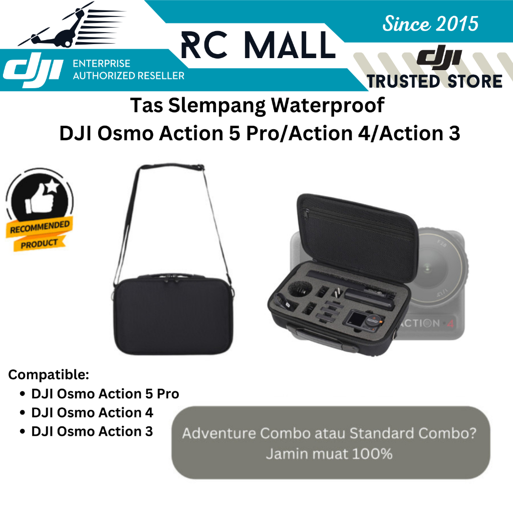 Tas Bag Carrying Case DJI Osmo Action 5 Pro Adventure Combo Storage Bag DJI Osmo Action 5 Pro Standa