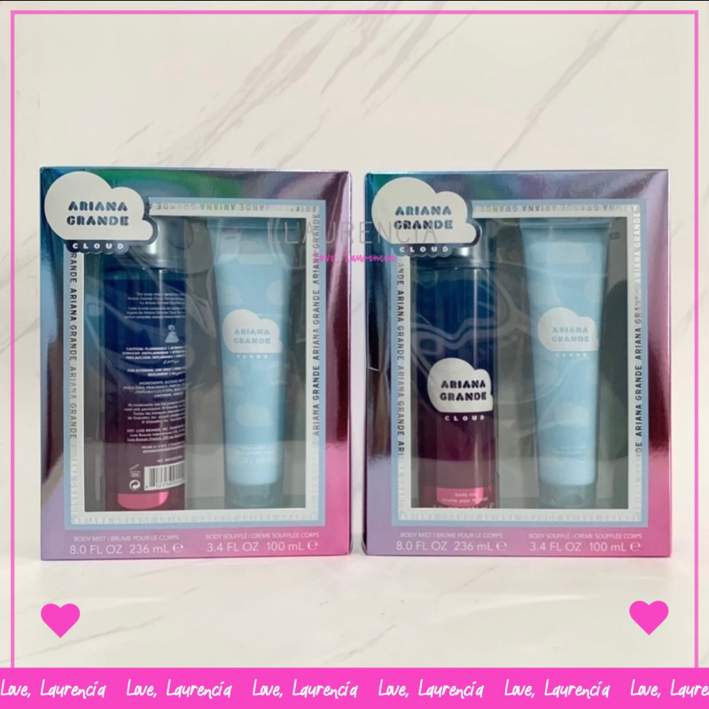 Ariana Grande Cloud Gift Set : Body Mist FULL SIZE + Body Souffle 100 mL / Body Lotion Cream parfum 