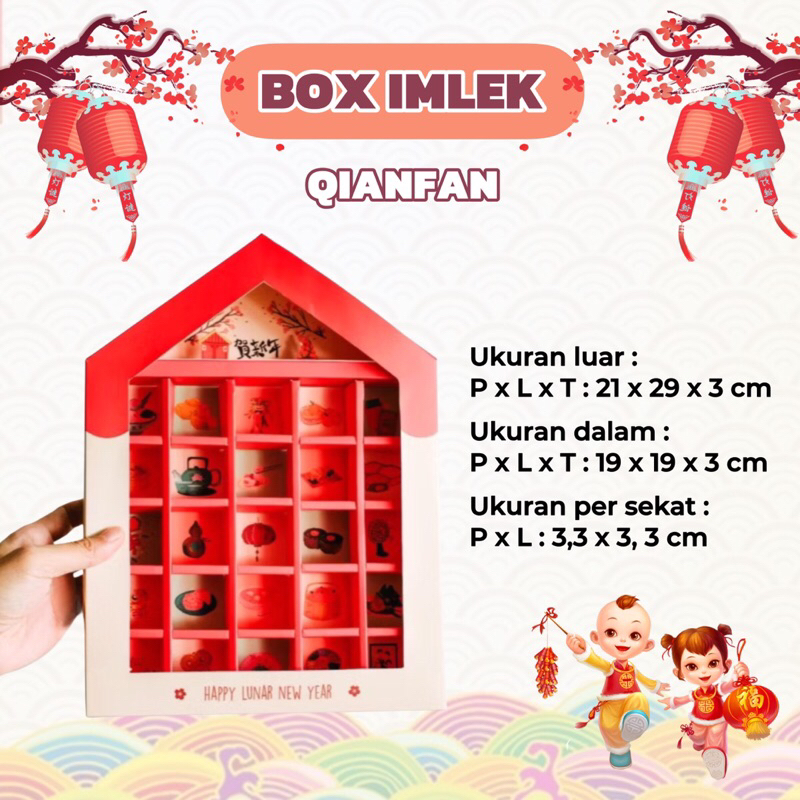 

QIANFAN | Box Hampers Nastar Cokelat Mochi Truffle Imlek Kotak Gift Sincia Packaging Chinese New Year CNY