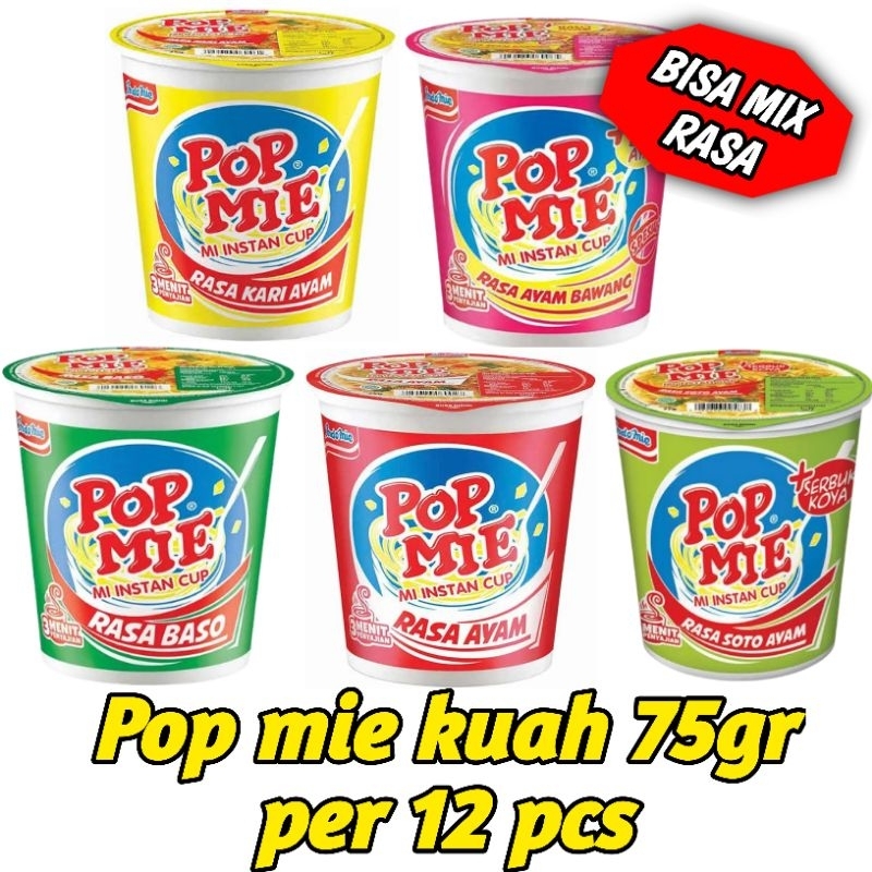 

Promo 7.7 Pop mie kuah 75gr (BESAR) 1 dus isi 24 pcs & 1 pack isi 12 pcs (Bisa mix/campur rasa)