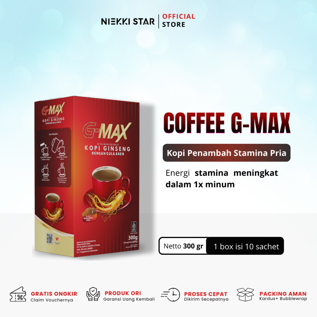 

Kopi G Max Coffe Original Multivitamin Kuat Penambah Energi Nutrisi Stamina Kesejahteraan Badan Laki