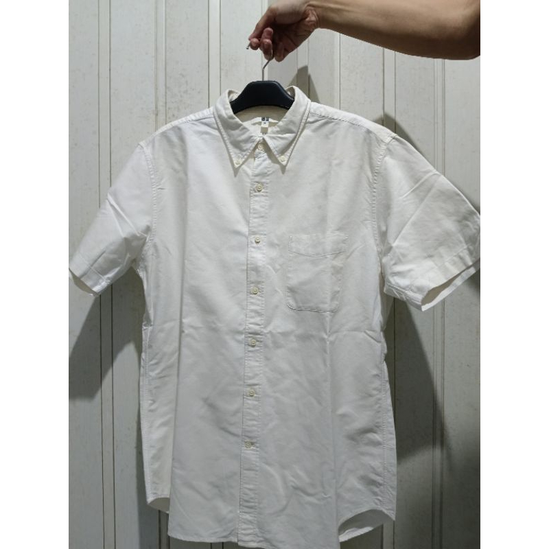 KEMEJA PUTIH PRIA UNIQLO MINUS NODA SIZE L