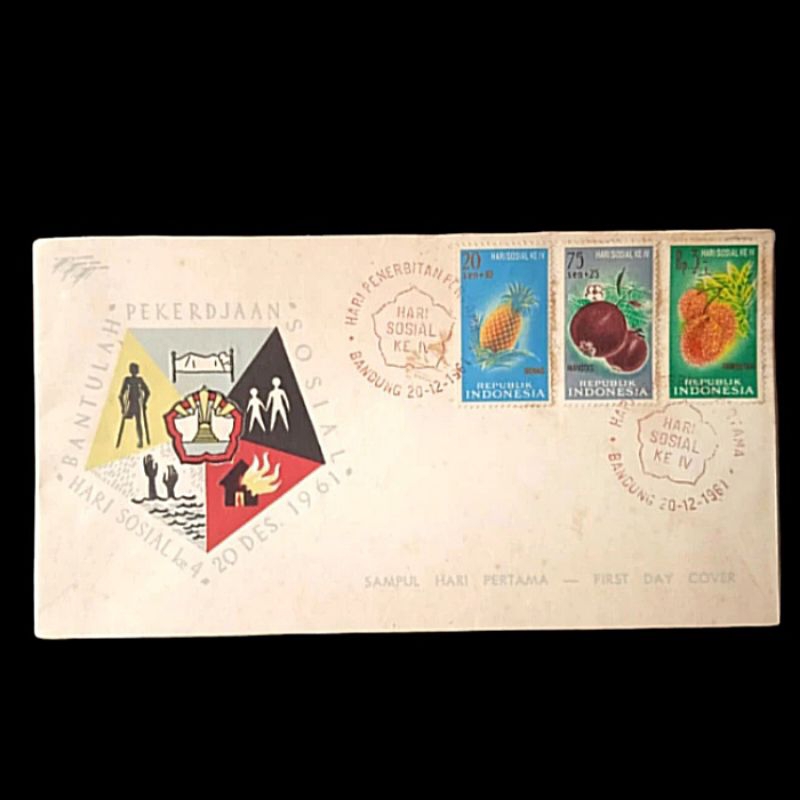 

Perangko Sampul Hari Pertama Hari Sosial Ke 4 20 Des 1961 Antik