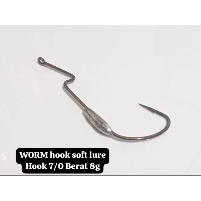 WORM hook softlure 14cm  Hook 7/0 Berat 8g