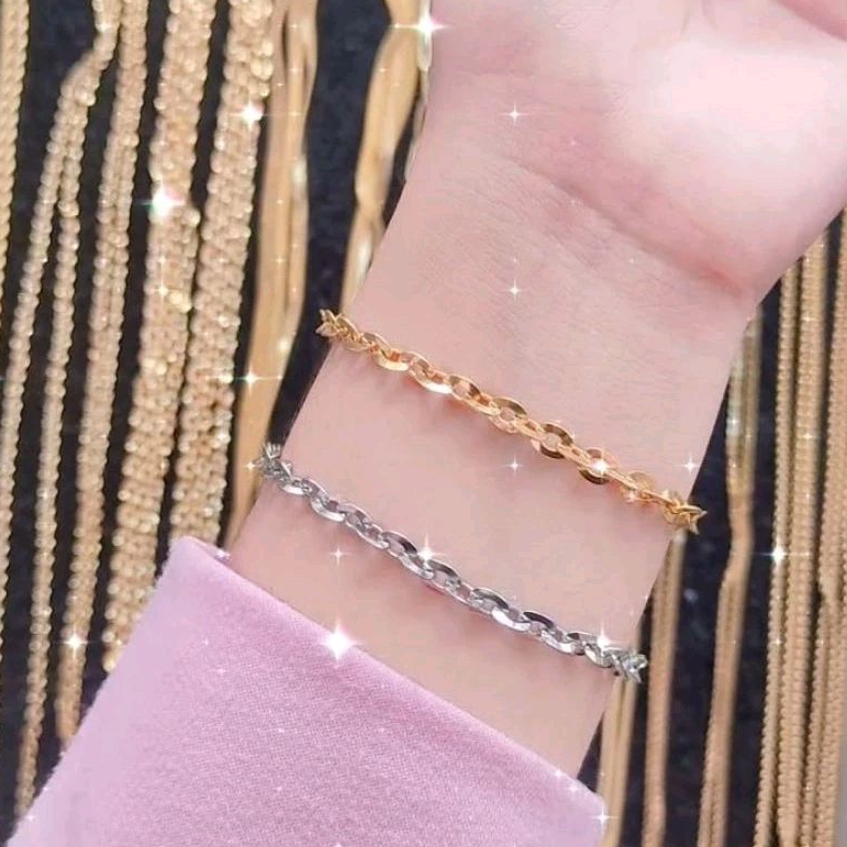 Gelang Rantai Nori Kaca polos Elegan Gelang tangan wanita