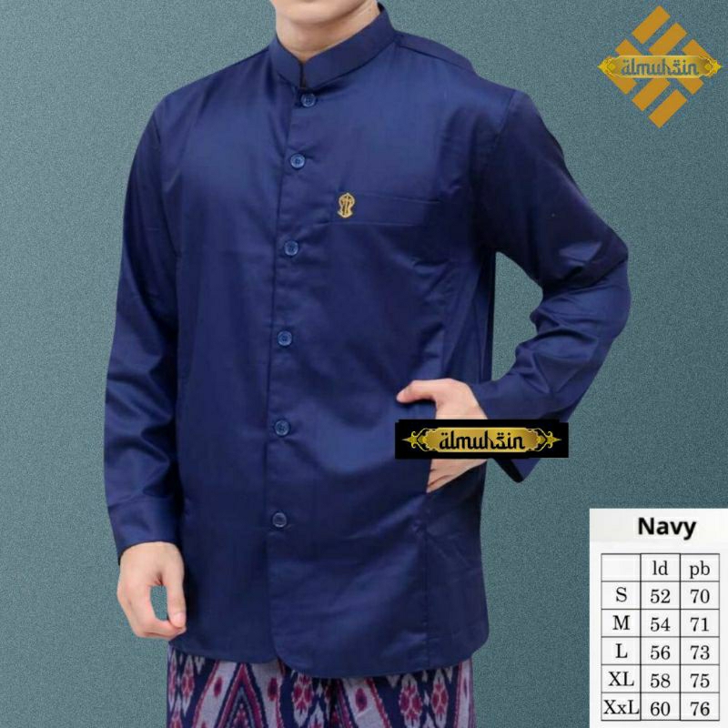 PREMIUM BAJU MUSLIM KOKO PRIA LENGAN PANJANG SEMI JAS KOKO DEWASA KOKO POLOS KATUN EXCLUSIVE PREMIUM