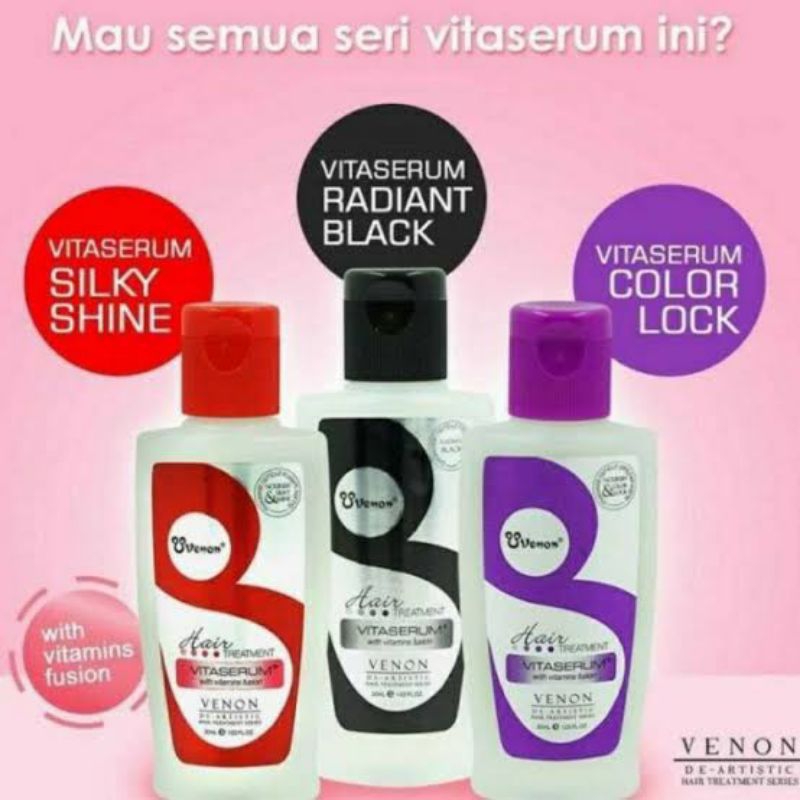 Venom Hair Treatment Vitaserum 30ml / Vitamin Rambut / Serum Rambut