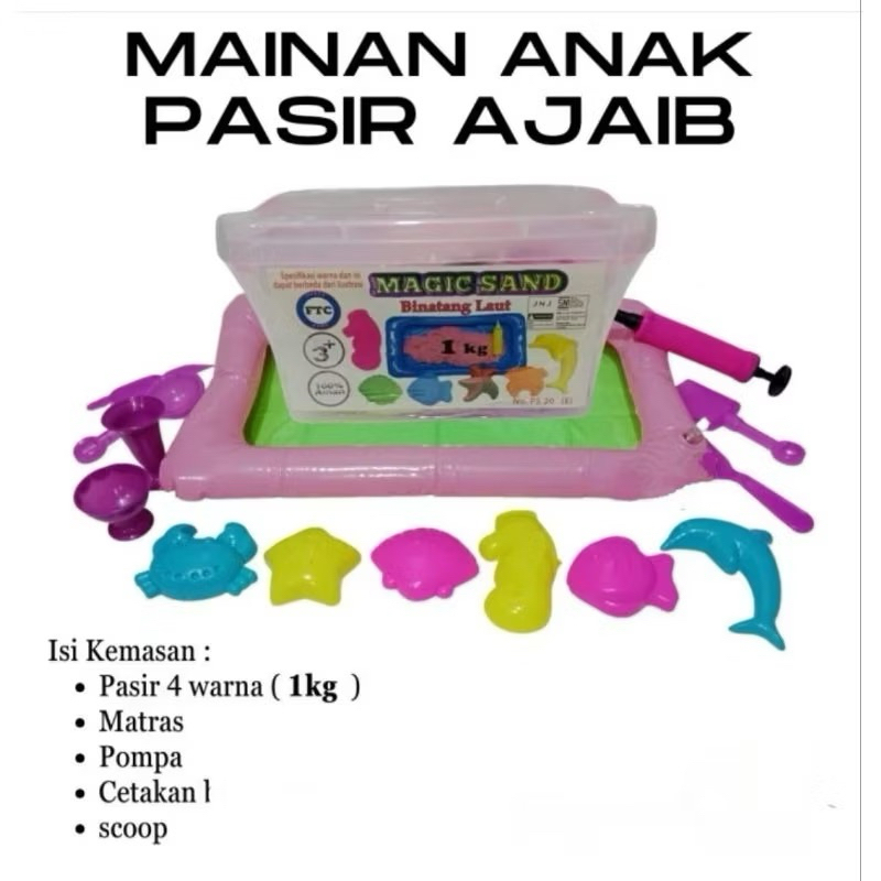 Mainan Pasir Magic sand 1kg Pasir Anak Pasir Ajaib