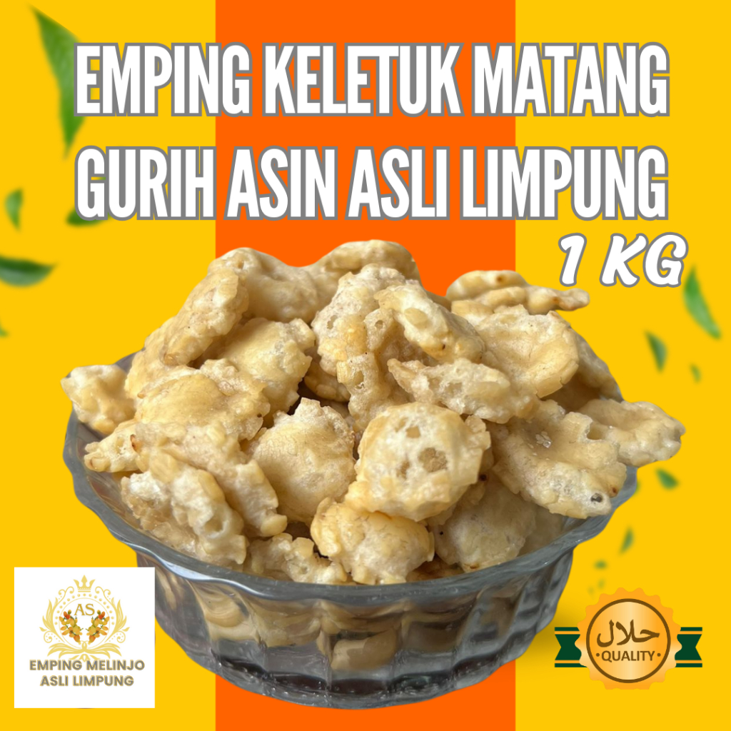 

Emping Keletuk Matang Gurih Asli Limpung 1 KG