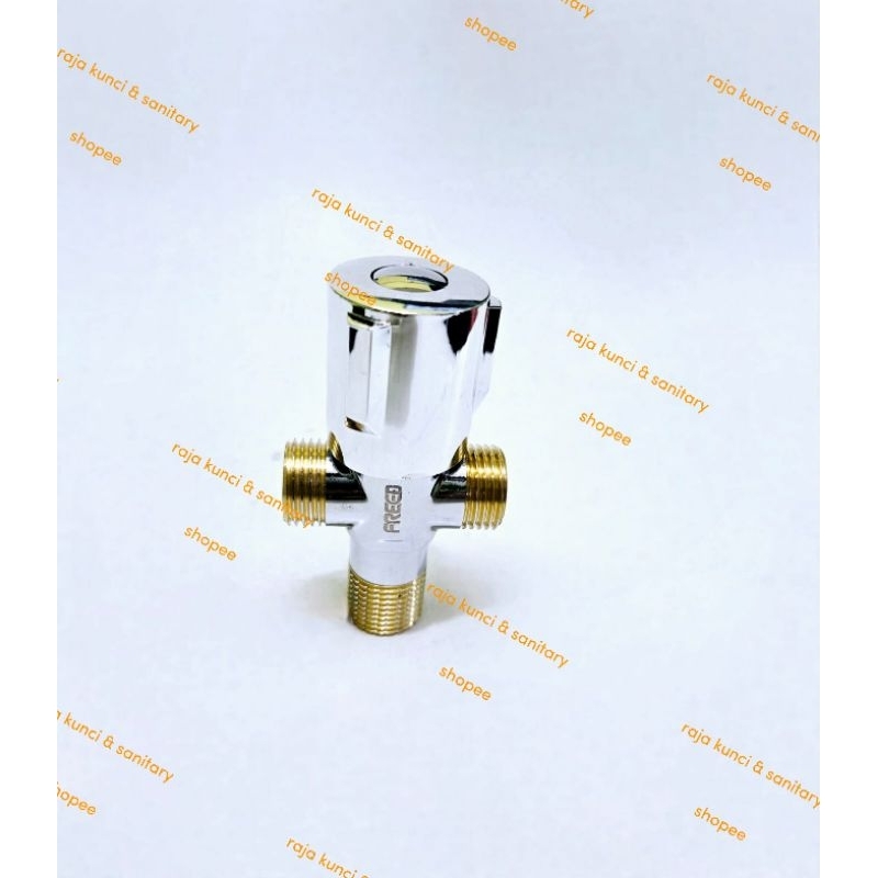 FREED/WOKMAN - Stop Kran / Keran Double T Jet Shower Kuningan 1/2" Inch
