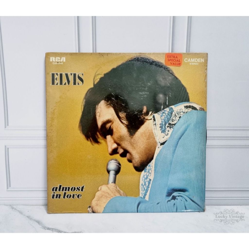 Vintage Piringan Hitam Vinyl Elvis Almost In Love