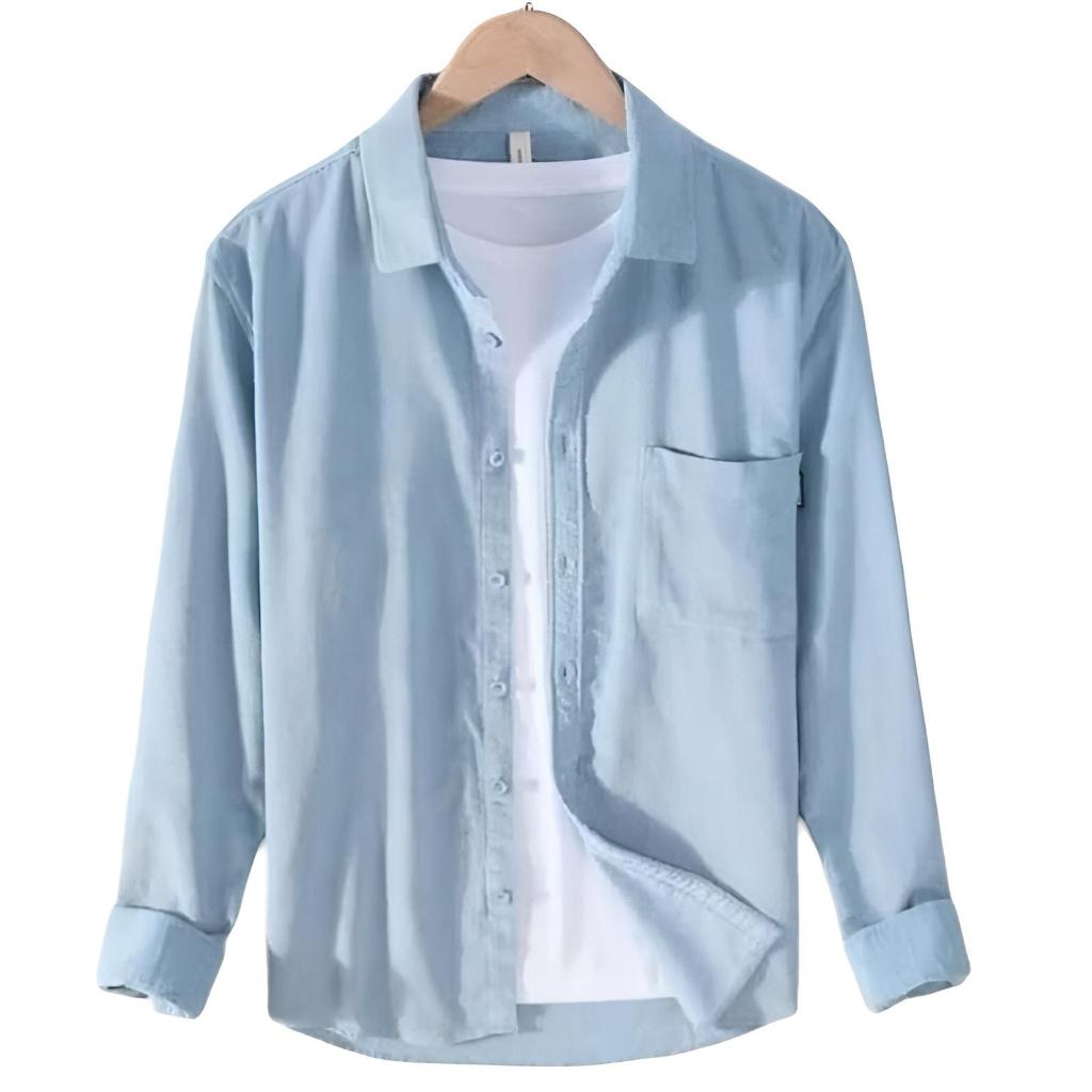 kemeja combed trendy kemeja pria kemeja wanita kemeja lengan panjang kasual kemeja cuttyng