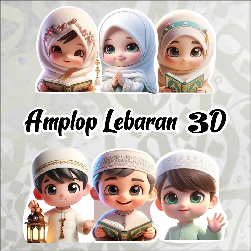 

AMPLOP LEBARAN 3D ISI 10 PCS/AMPLOP LEBARAN KARAKTER LUCU/AMPLOP LEBARAN KEKINIAN/AMPLOP LEBARAN 2025