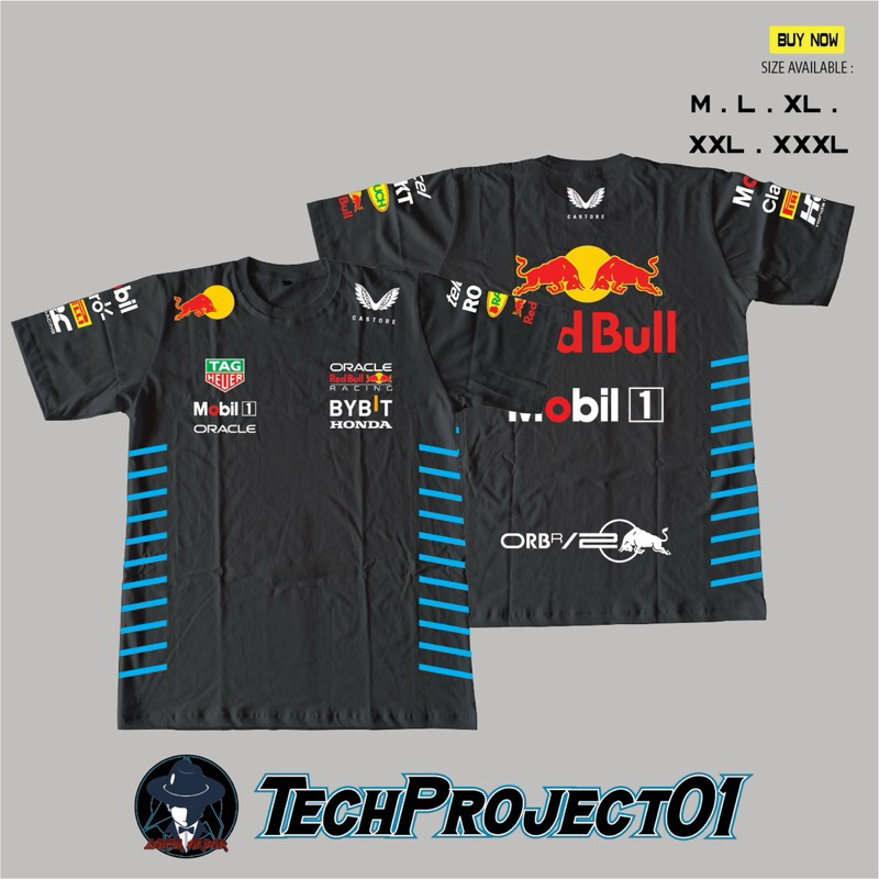 Tshirt Kaos Team Red Bull Honda Formula F1 2024 Racing Team Best Quality