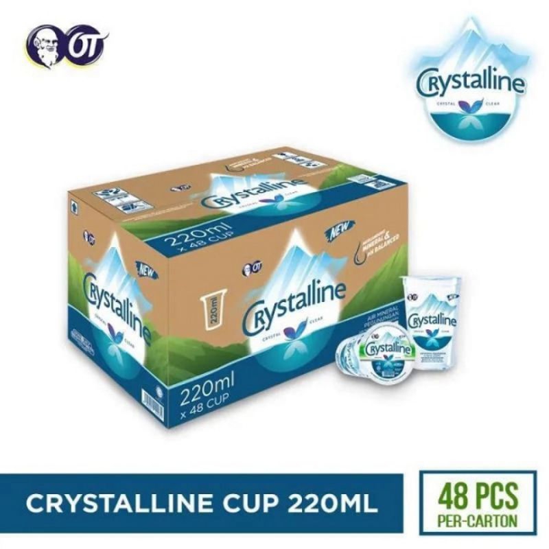 

Crystalin Cup Air Mineral Karton Dus 220 ml isi 48 Cup