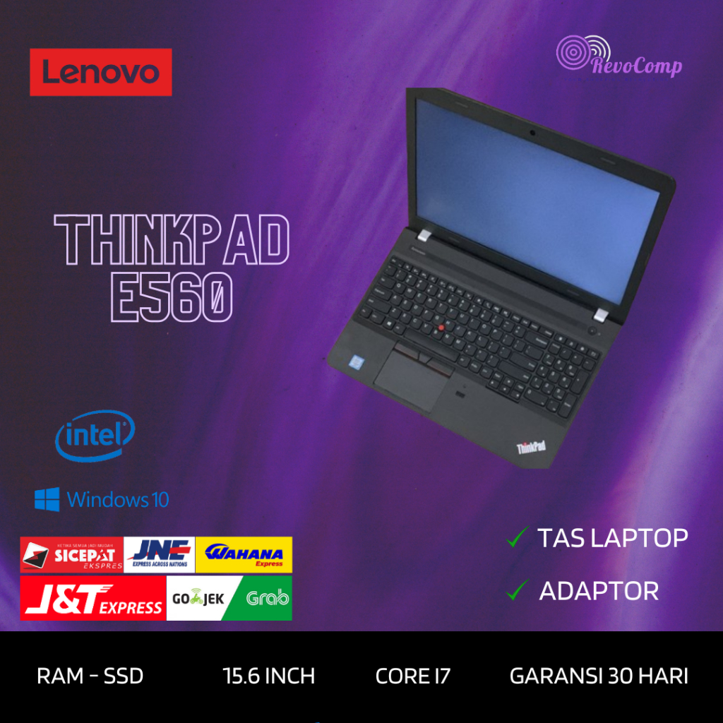 Laptop Lenovo Thinkpad E560 Core i7 Gen 6 Ram SSD Win 10