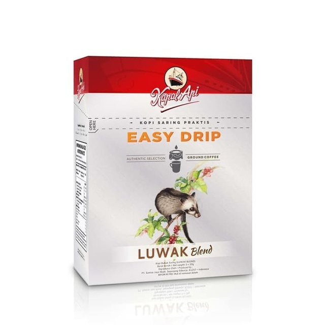 

Kapal Api Easy Drip Kopi Saring Luwak 5 x 10gr