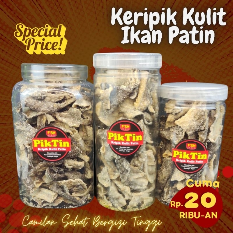 

Keripik Kulit Ikan Patin Piktin Fish Skin Kemasan Toples Ekonomis
