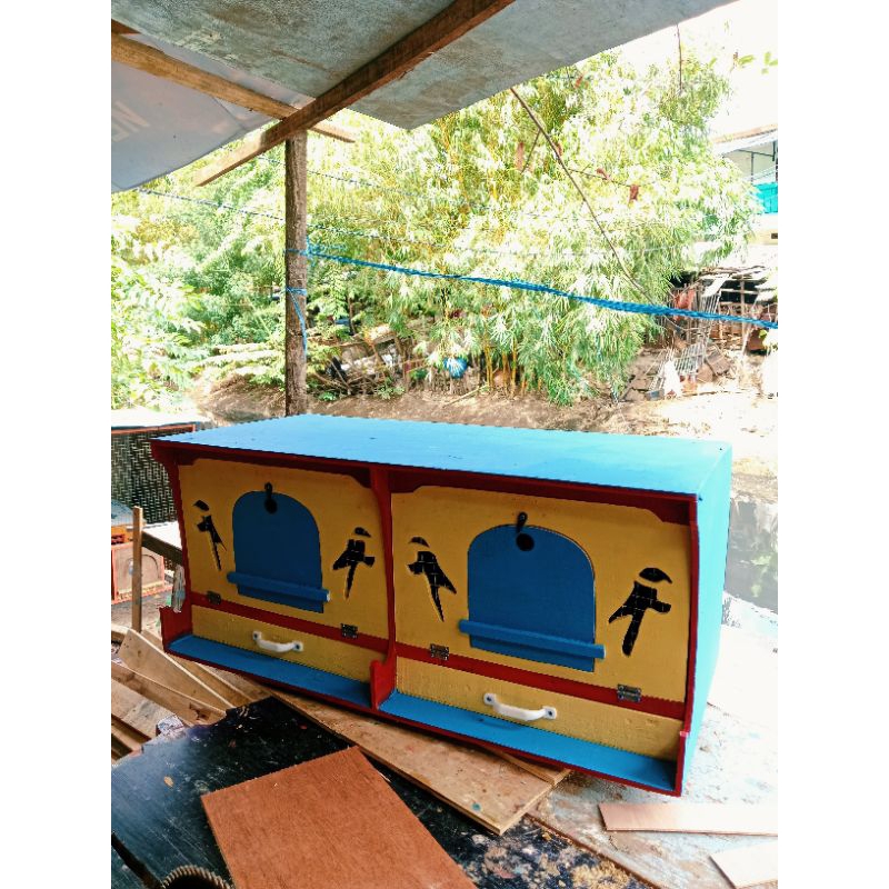 TERMURAH KANDANG GUPON GANDENG 2 PINTU MERPATI/DARA UNTUK 4 BURUNG PENGIRIMAN WARNA RANDOM TERGANTNG