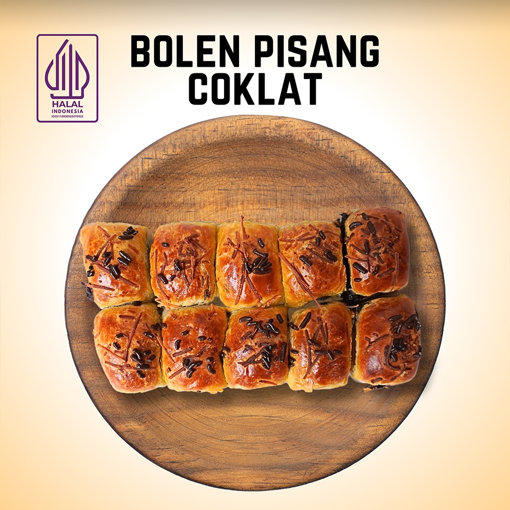 

bolen pisang coklat isi 10