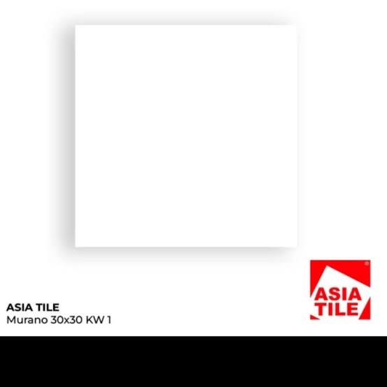 KERAMIK PUTIH POLOS GLOSSY 30X30 KW1 ASIA TILE MURANO