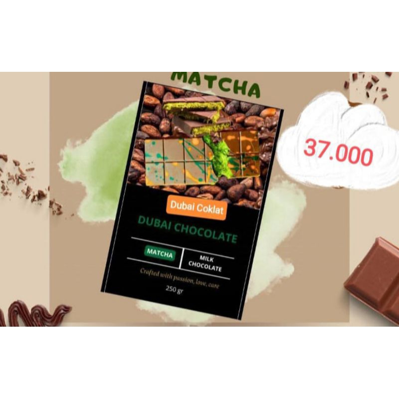 

Dubai coklat viral/Dubai chocolate/ Variant matcha dan tiramisu/ dubai coklat lokal pride/dubai coklat murah