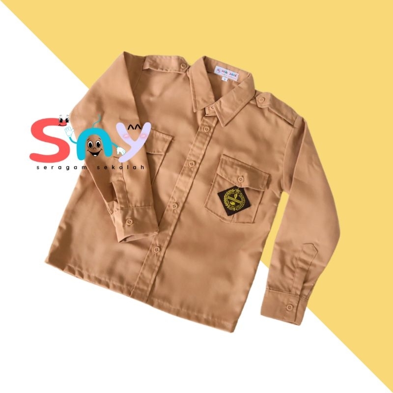 Baju Pramuka Penggalang seragam Sekolah SD SMP SMA Lengan Panjang/Lengan Pendek Baju pramuka Laki Se