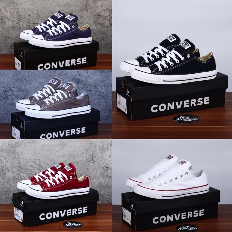 (BISA COD) Sepatu Sneakers converse allstar low black white Sepatu NB sekolah Pria Wanita Sepatu Sek