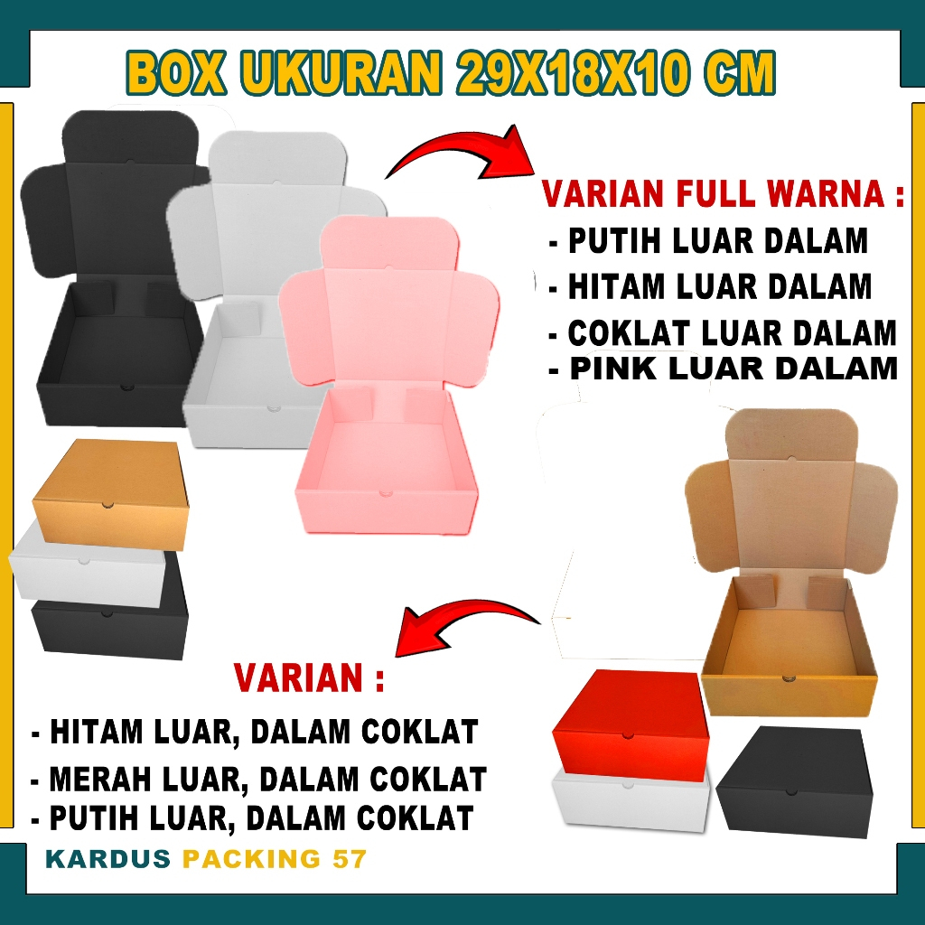 

Box 29x18x10 cm/Kardus/Karton Polos/Box Hampers
