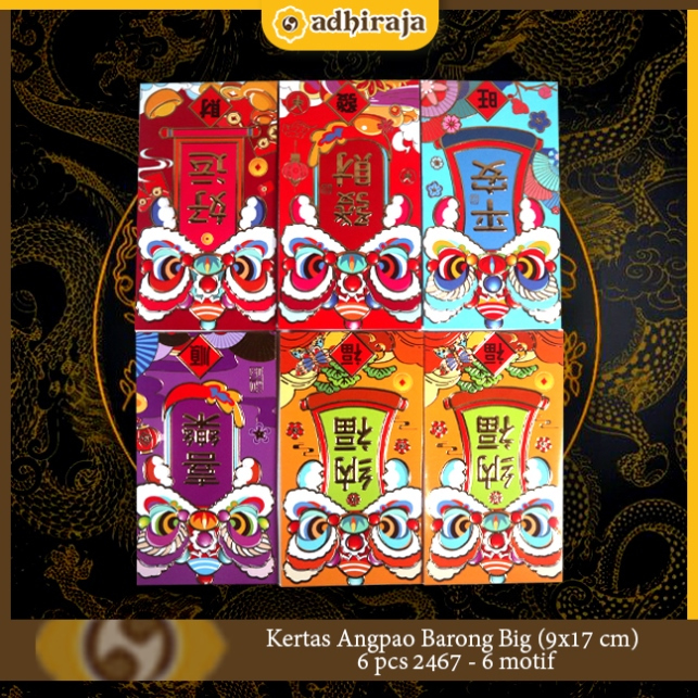 

Kertas Angpao Barong Big (9x17 cm) 6 pcs 2467 - 6 motif