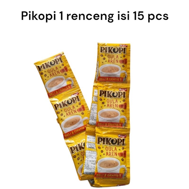 

Kopi Pikopi gula aren 1renceng isi 15 pcs @20g