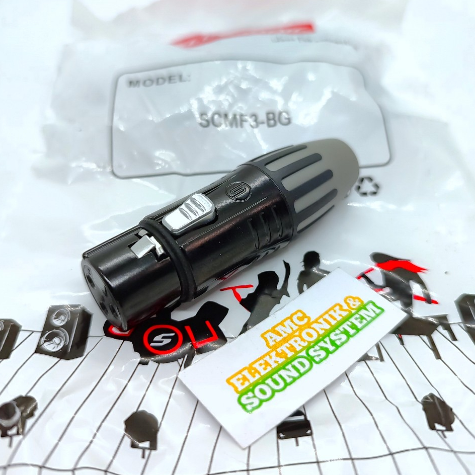 Soket Seetronic Canon XLR FEMALE HITAM Original