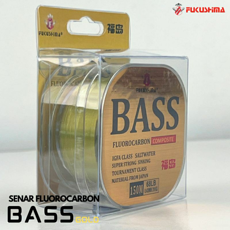 SENAR PANCING ANTI KERITING FUKUSHIMA BASS WARNA KUNING GOLD FLUROCARBON MUDAH TENGGELAM