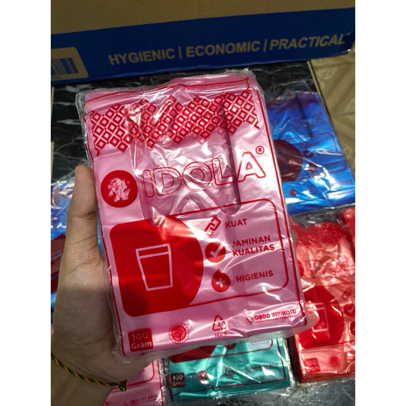 Plastik Cup Merk Idola Uk 10x30/ Kresek Gelas/ Kresek Cup