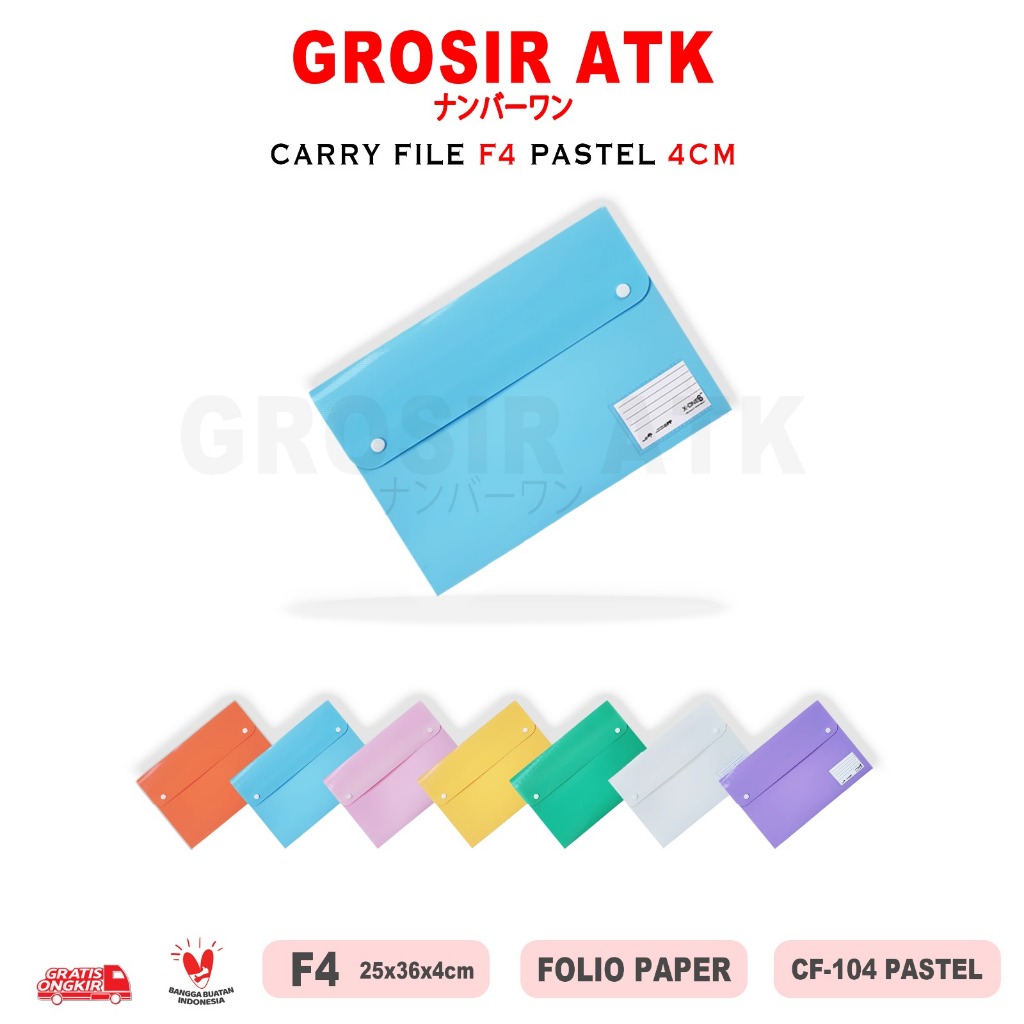 

Grosir ATK- CARRY BOX FILE 4CM + KARTU NAMA DOKUMEN FILE UKURAN F4