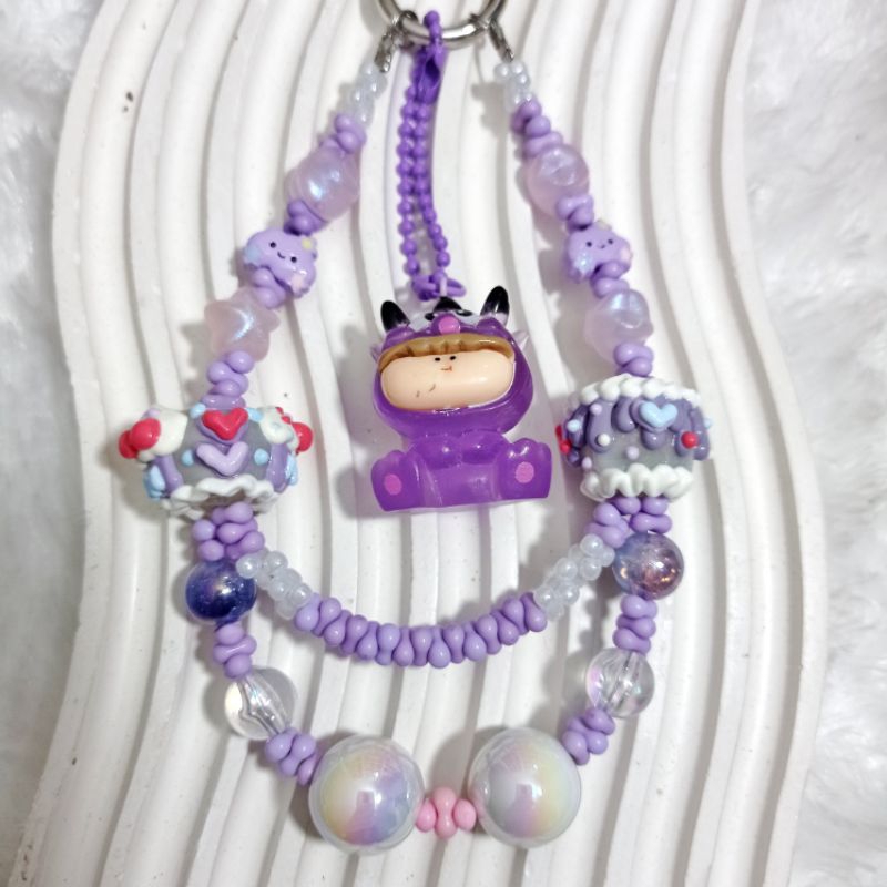 

READY | Strap by Salflower Accessories | Phone strap Murah Meriah gantungan manik manik Gantungan manik painting gantungan gancii bagcram simple gantungan simple murah | Lanyard Tali id card