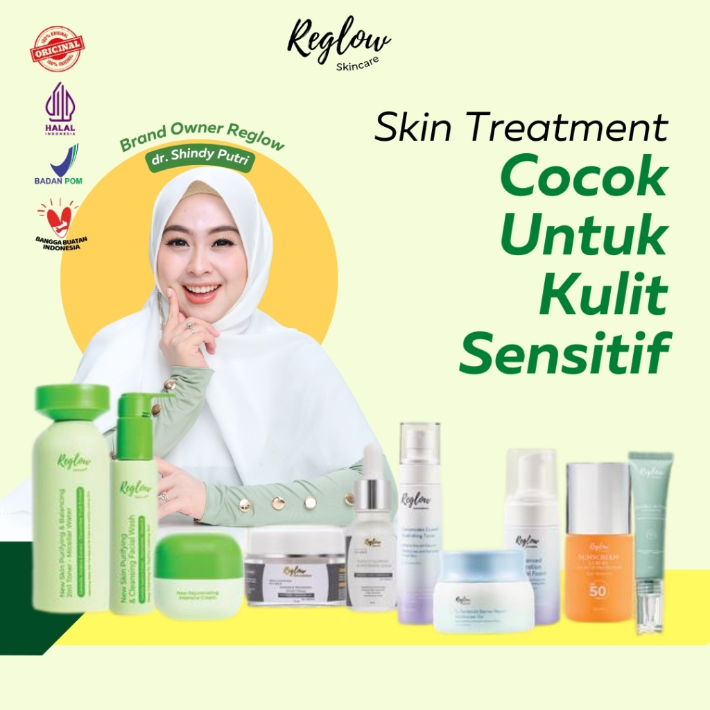 Reglow Skincare Original Shindy Perawatan Kecantikan Pembersih Masker Wajah Glowing Penghilang Brunt