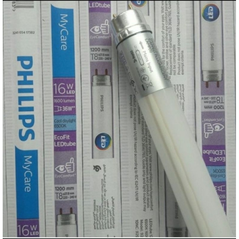 Lampu TL LED Ecofit 16w dan 8w Putih Philips
