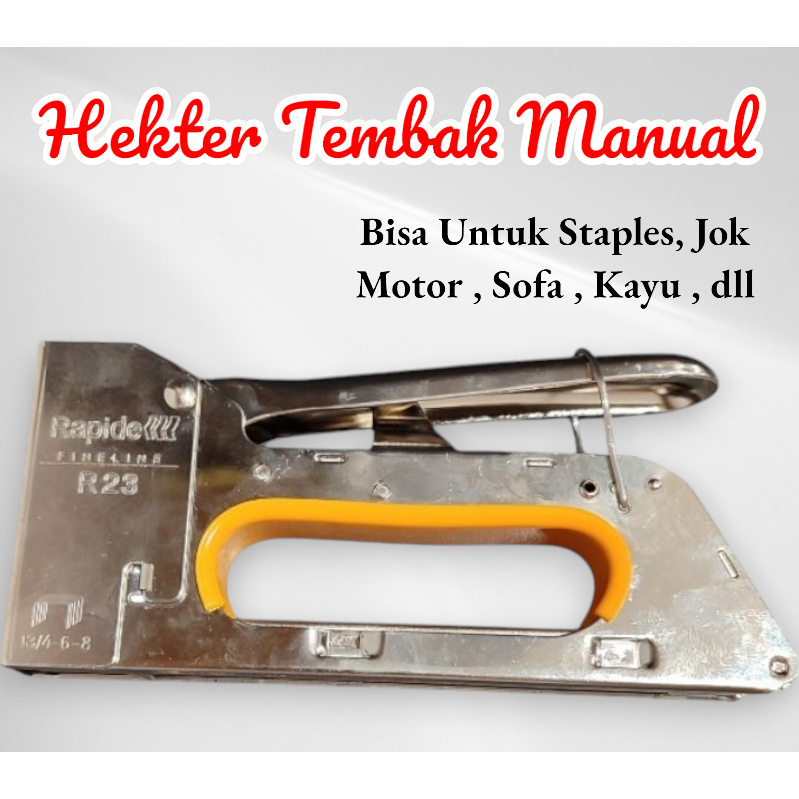 

Stapler / Stepler Tembak Cekrem Manual , Hekter Gun Tembak Manual , Staples Sofa , Jok Motor , Kursi