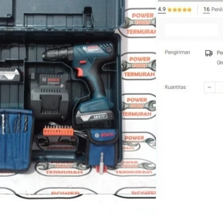 Bor Baterai GSB 180 Li BOSCH Impact 18V Bor Cordless GSB180Li 18 V