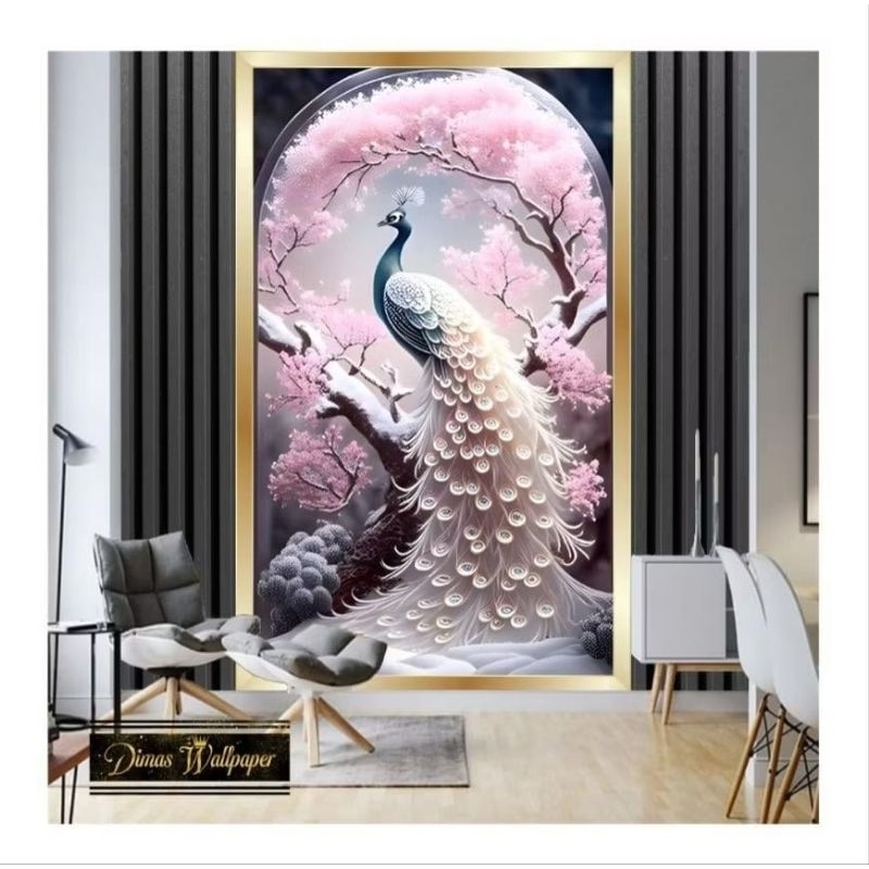 Wallpaper Dinding 3D Custom Motif Merak katalog 4