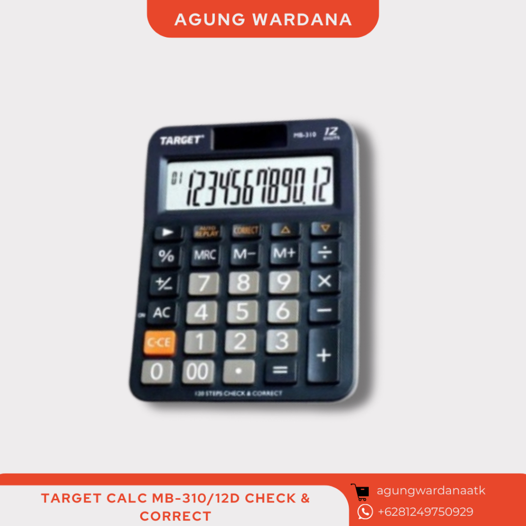 

KALKULATOR TARGET MB-310/12D CHECK & CORRECT