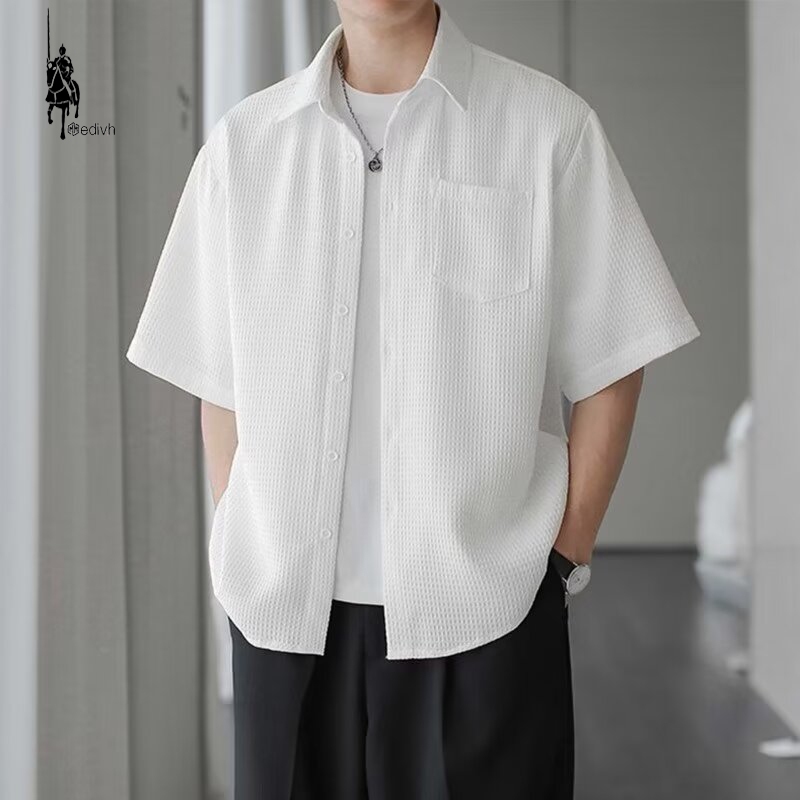 Medivh Kemeja Pria Putih kaos kerah putih kaos kerah putih kaos krah pria dewasa kaos kerah laki lak