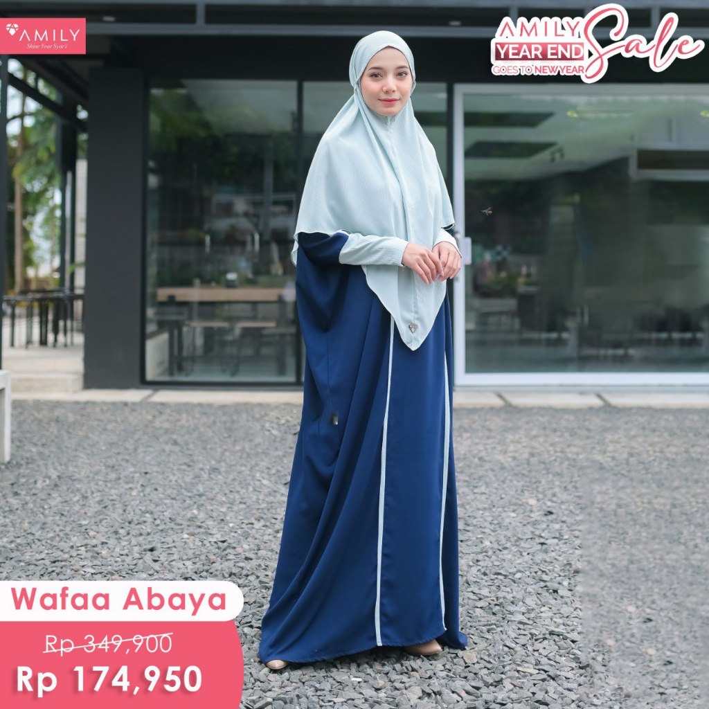 WAFAA ABAYA AMILY HIJAB GAMIS SYARI CANTIK DRESS JUMBO BUSUI FRIENDLY POLOS MEWAH MURAH BAJU PREMIUM