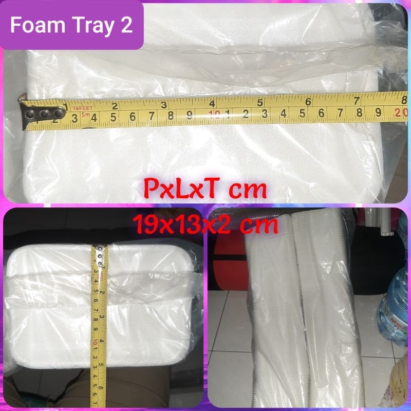 Foam Tatakan Makanan Tray 2 (250pcs)