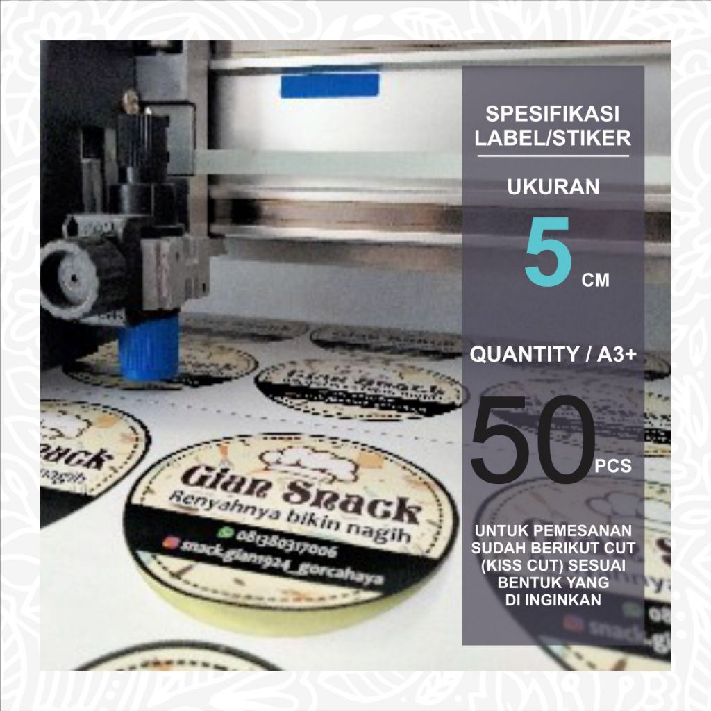 

STIKER CUTOM Stiker Lebel Custom Sticker Kemasan Desain Logo Suka-Suka