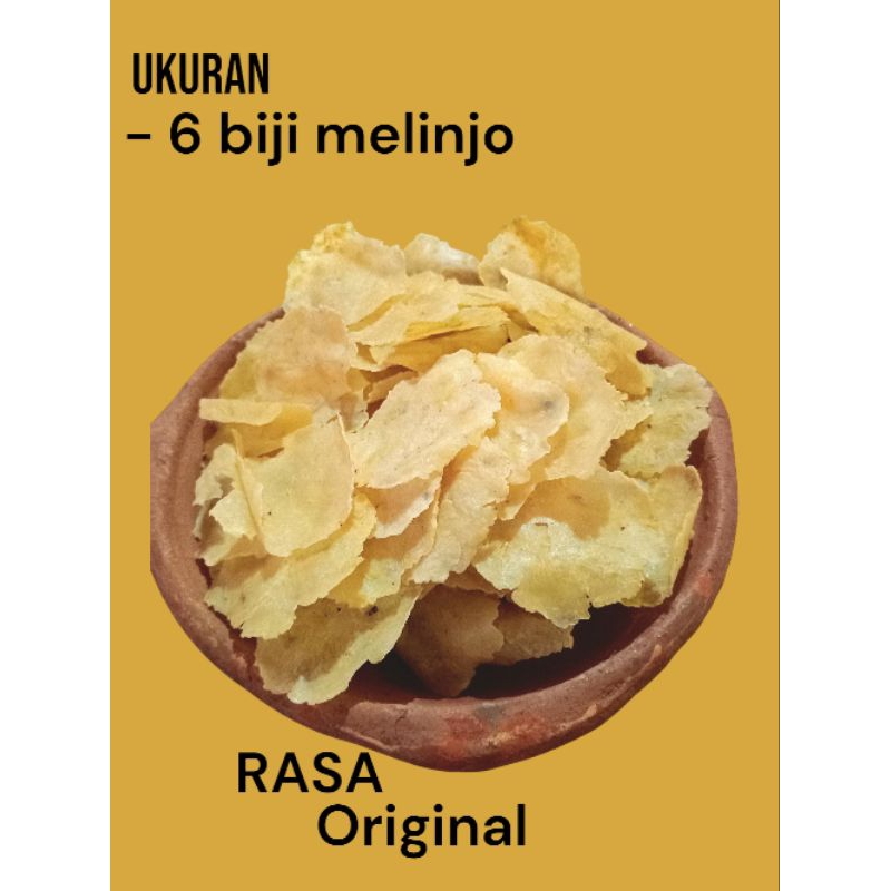 

emping melinjo mentah carita 1kg 100% terbuat dari biji melinjo