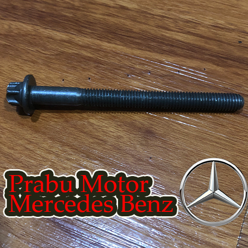 BAUT MERCEDES BENZ PANJANG DRAT 9CM DIAMETER DRAT 6MM KEPALA BINTANG 8MM