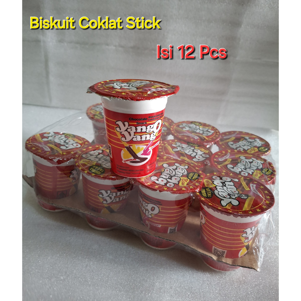 Biskuit Coklat Stick YangO YangO Isi 12 Pcs