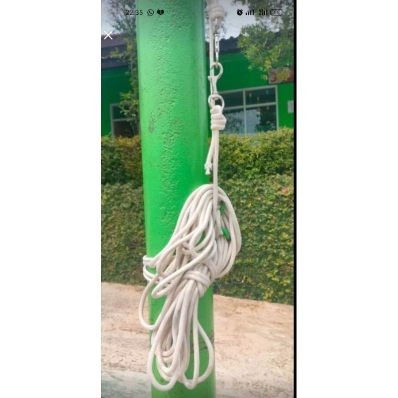 

H7Y Tali tiang bendera 8mm 20 25 30 35 40 meter halus kuat gratis pengait besi tali bendera upacara